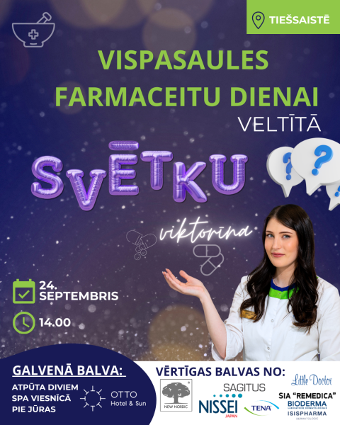 Vispasaules farmaceitu dienai veltītā svētku viktorīna'25