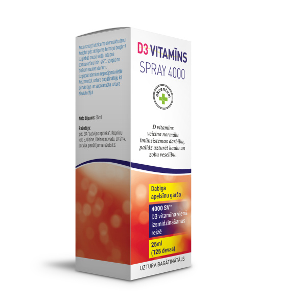 D3 vitamīns Spray 4000 25 ml