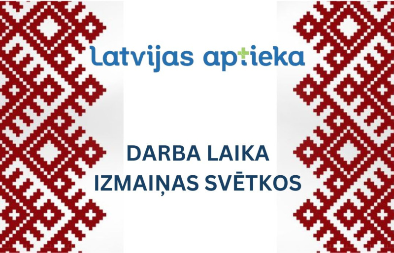 Aptieku darba laiku izmaiņas valsts svētku brīvdienās