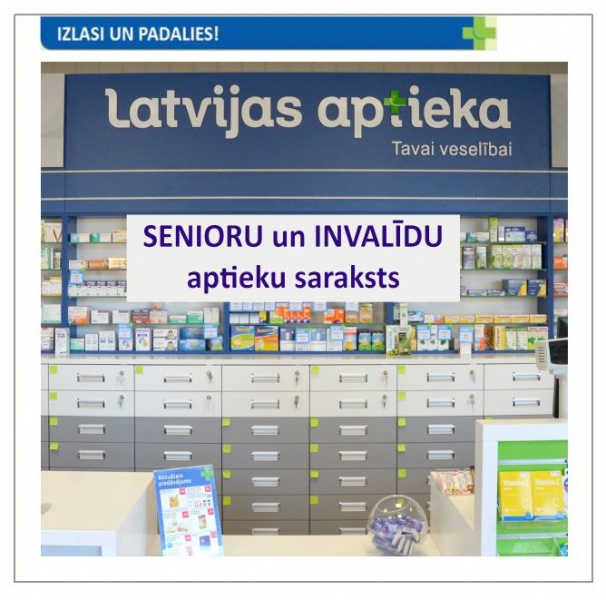 Īpašas aptiekas senioriem un invalīdiem
